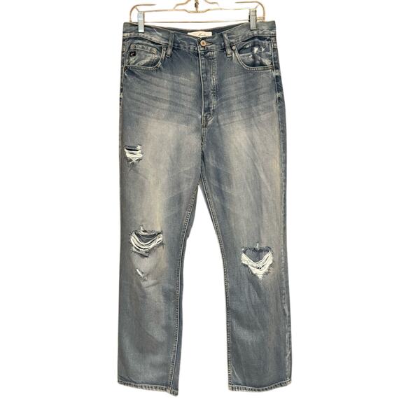 KanCan Jinx Ultra High Rise 90's Boyfriend Distressed Jeans Light Wash Size 9/28 - Picture 7 of 16